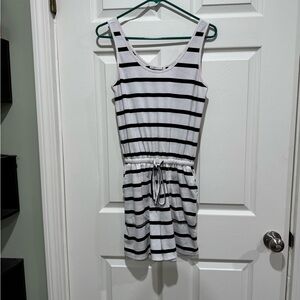 Striped Black and White Jumpsuit